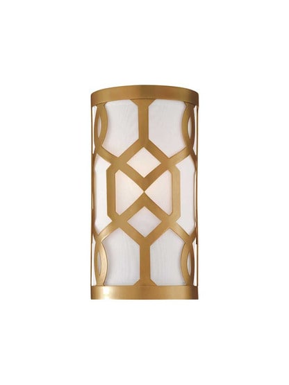 Jennings 1-Light Wall Sconce in Aged Brass.